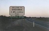 Eneabba town entrance
