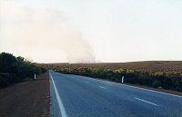 Brand Highway, ~50 km south of Eneabba (small bushfire)