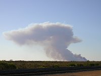 the same fire from the railway line south of town