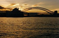 Opera House & Harbour Bridge - sunset