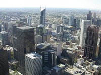 city view towards Melbourne Central