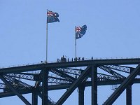 On the top of the Harbour Bridge