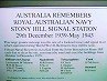 Stony Hill Signal Station memorial plague