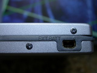 connection for the external AA battery